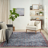 nourison grand washables grw06 blue brick rug