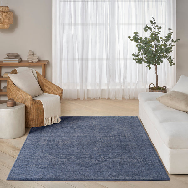 nourison pure shades sad02 blue rug