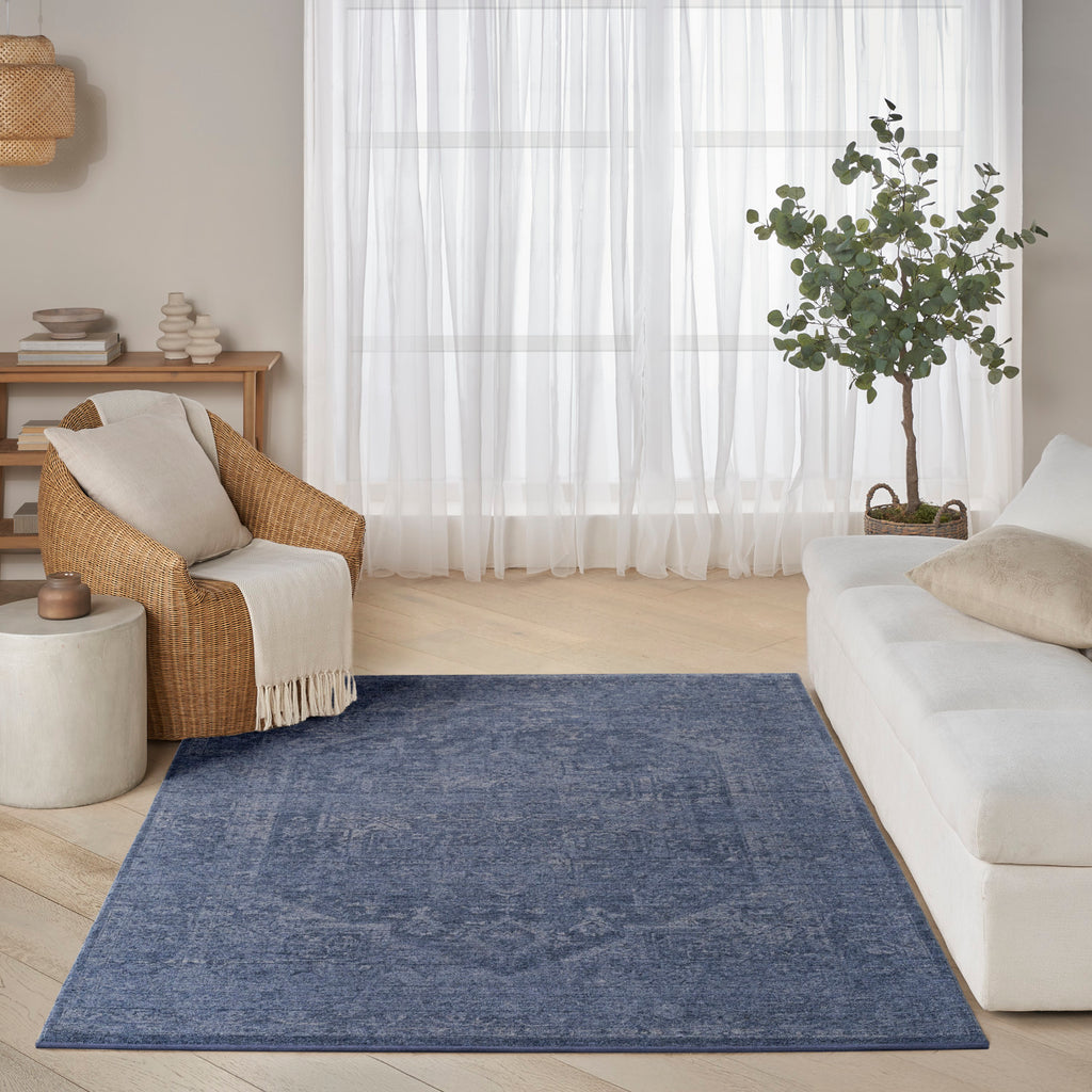 nourison pure shades sad02 blue rug