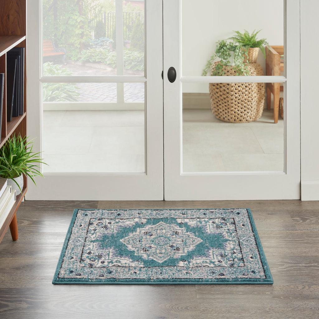 nourison passion psn03 turquoise grey rug