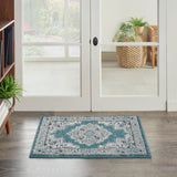 nourison passion psn03 turquoise grey rug