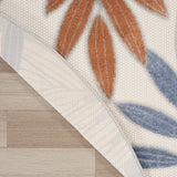 nourison aloha alh18 blue mocha rug