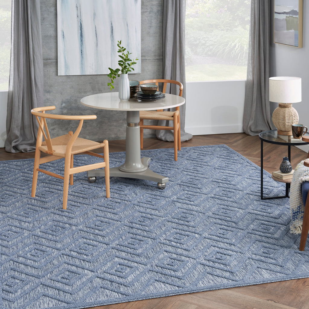 nourison versatile nrv01 denim blue rug