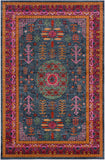 Hauteloom Cleveland CLE Teal Machine Made Polypropylene Rug