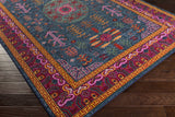 Hauteloom Cleveland CLE Teal Machine Made Polypropylene Rug