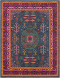 Hauteloom Cleveland CLE Teal Machine Made Polypropylene Rug