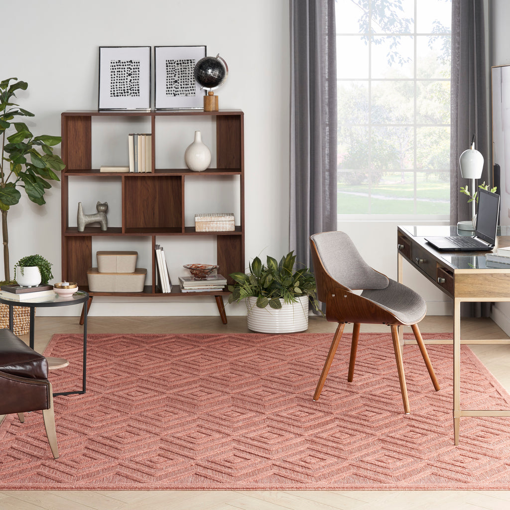 nourison versatile nrv01 coral orange rug