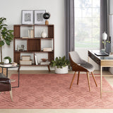 nourison versatile nrv01 coral orange rug