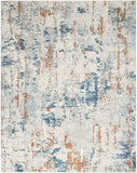 nourison quarry qua01 beige blue rust rug