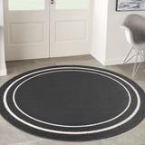 nourison nourison essentials nre02 black ivory rug
