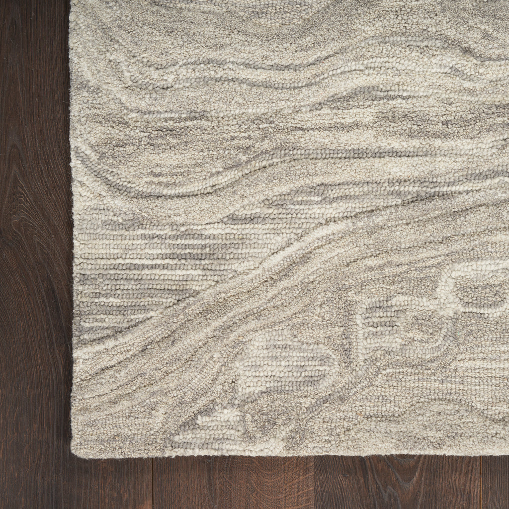nourison graceful gru01 grey rug