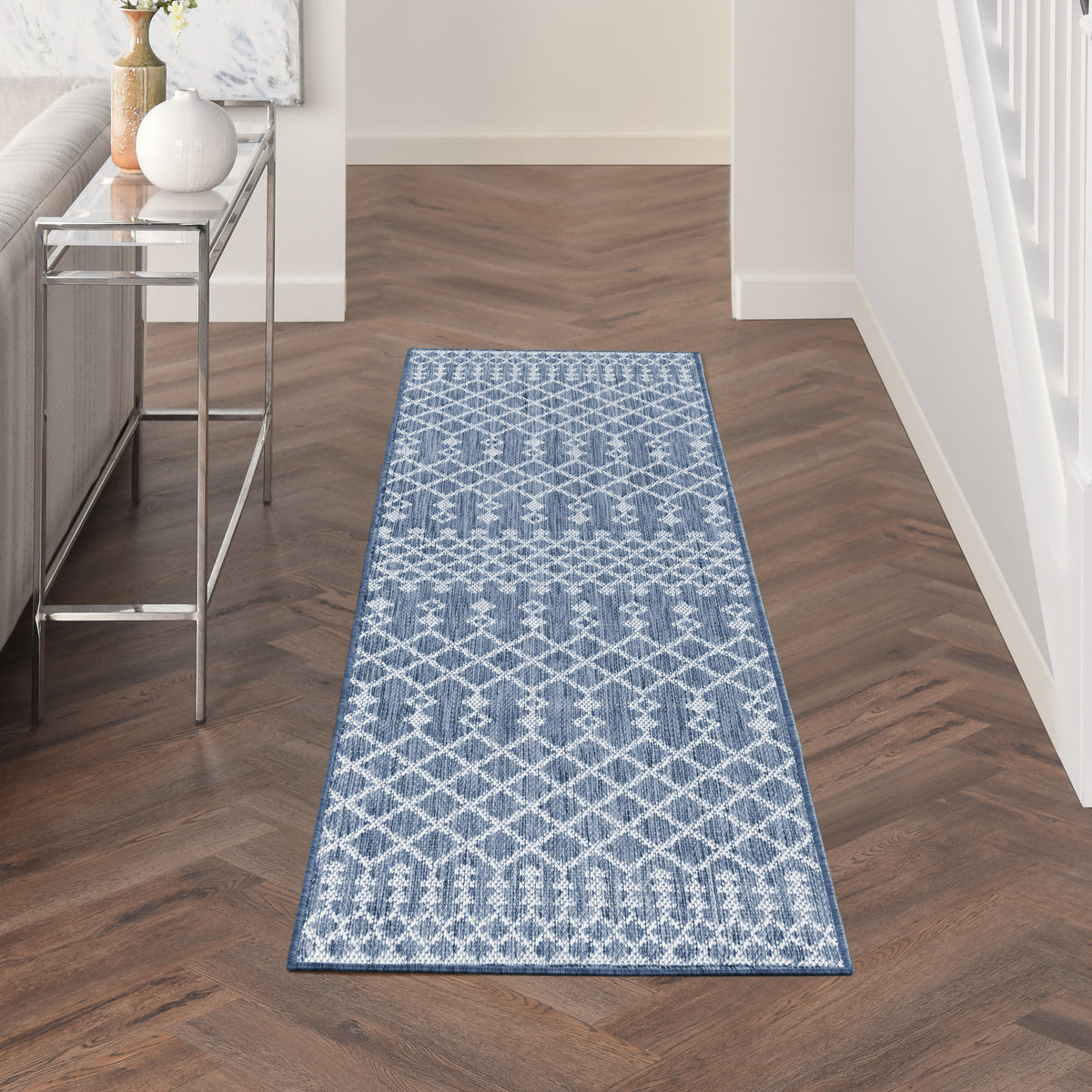 nourison positano pos02 navy blue rug