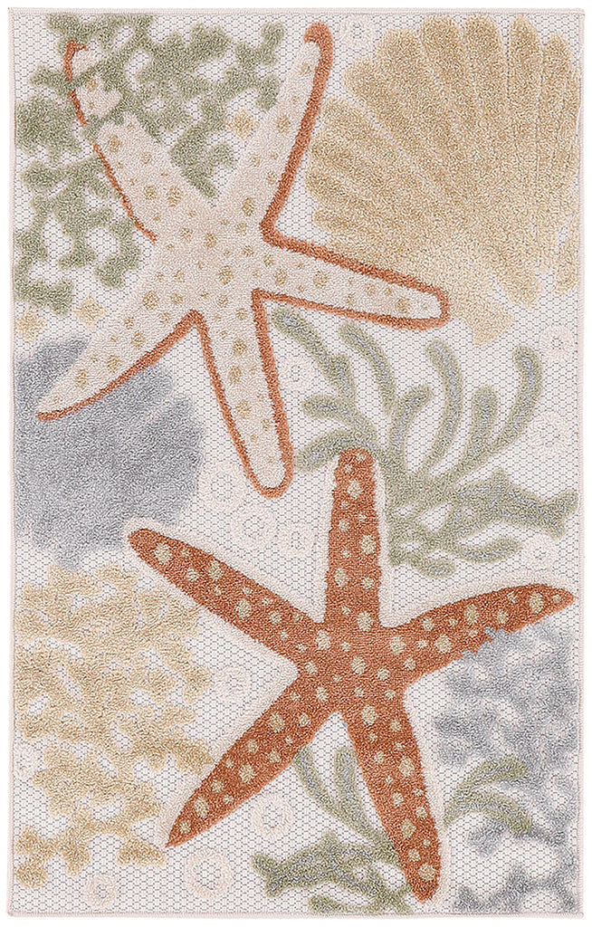 nourison aloha alh24 ivory multicolor rug