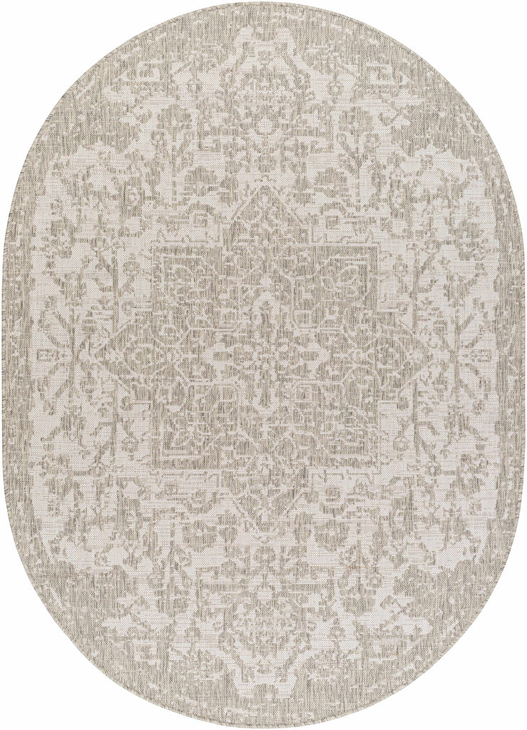 Hauteloom Canadian CNDN Gray Machine Made Polypropylene Rug