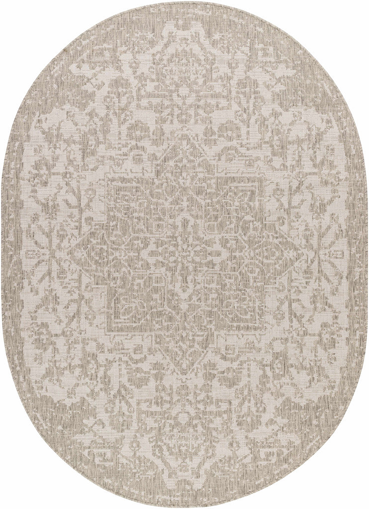 Hauteloom Canadian CNDN Gray Machine Made Polypropylene Rug