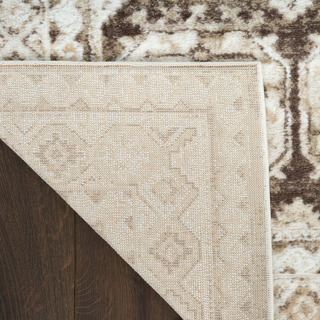 nourison dekor dek01 ivory brown rug