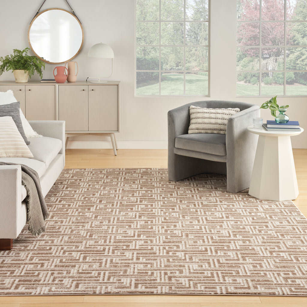 nourison serenity home srh04 mocha ivory rug
