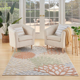 nourison aloha alh05 ivory multicolor rug
