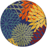 nourison aloha alh05 navy multicolor rug