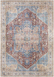 Hauteloom Como COMO Blue Machine Made Chenille-Polyester Rug