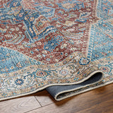 Hauteloom Como COMO Blue Machine Made Chenille-Polyester Rug