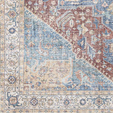 Hauteloom Como COMO Blue Machine Made Chenille-Polyester Rug