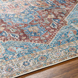 Hauteloom Como COMO Blue Machine Made Chenille-Polyester Rug