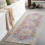 Hauteloom Como COMO Blue Machine Made Chenille-Polyester Rug
