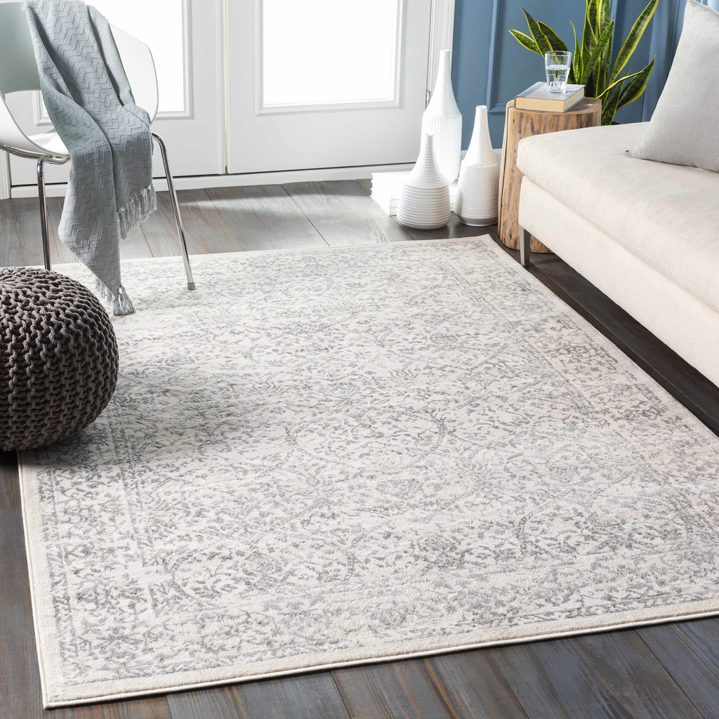 Hauteloom Comstock COMS Medium Gray Machine Made Polypropylene Rug