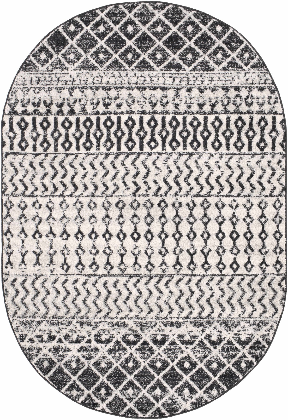 Hauteloom Constantinople CON Black Machine Made Polypropylene Rug