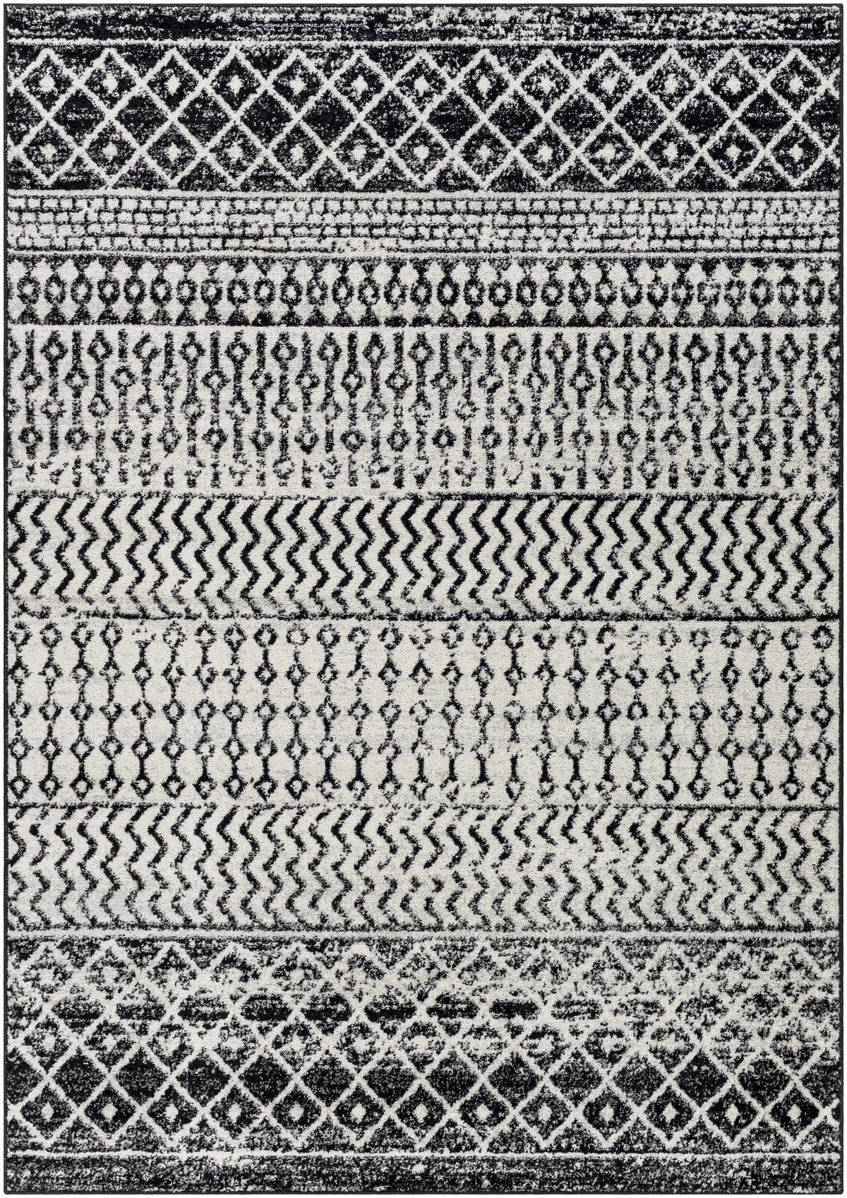 Hauteloom Constantinople CON Black Machine Made Polypropylene Rug