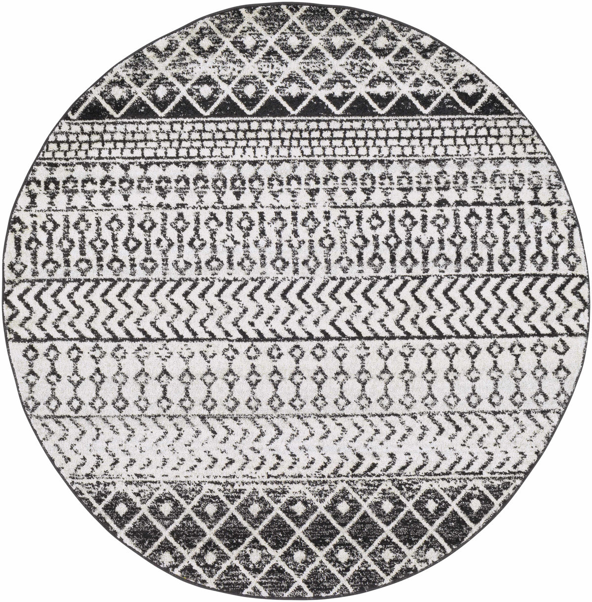 Hauteloom Constantinople CON Black Machine Made Polypropylene Rug