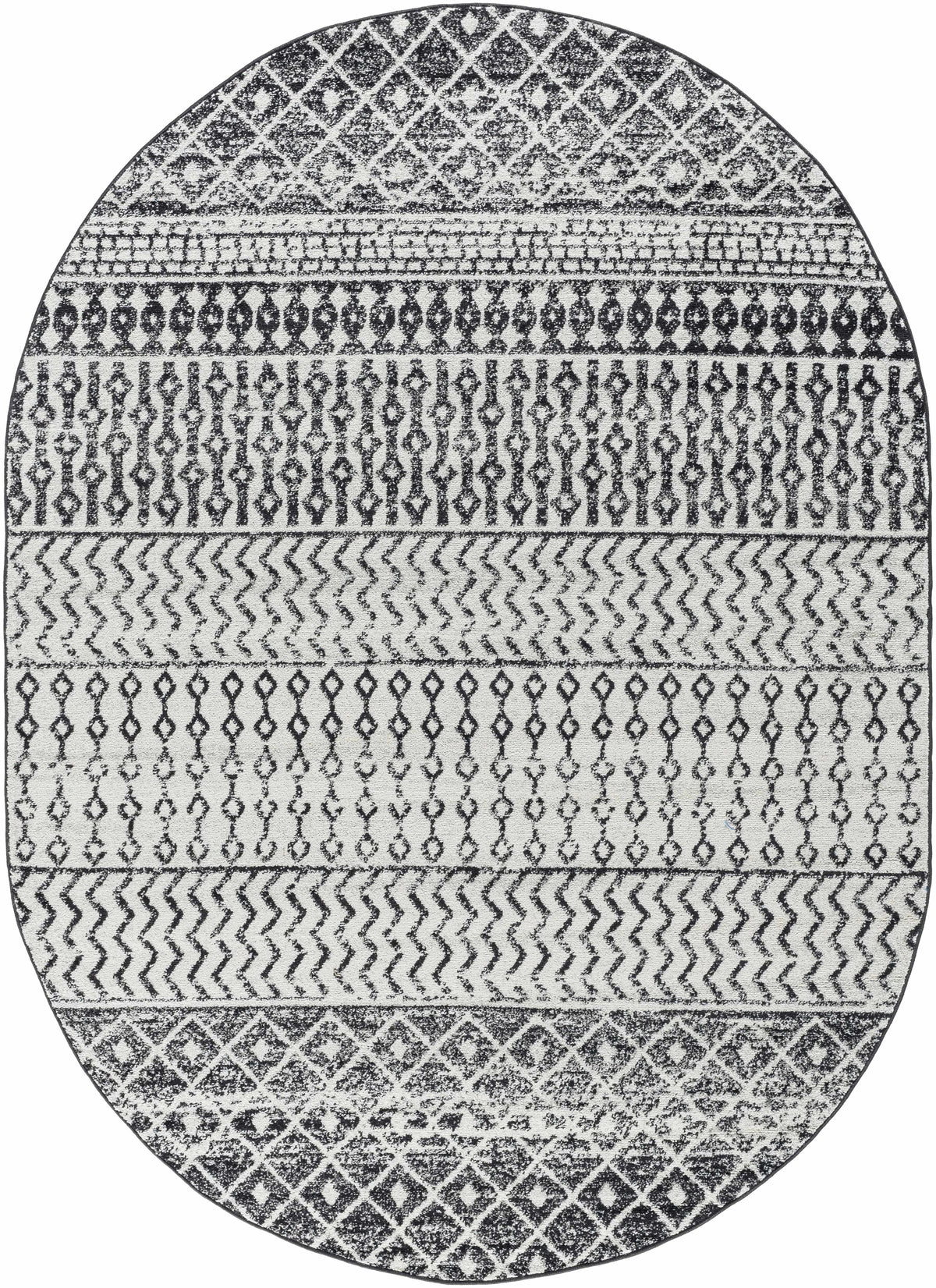 Hauteloom Constantinople CON Black Machine Made Polypropylene Rug