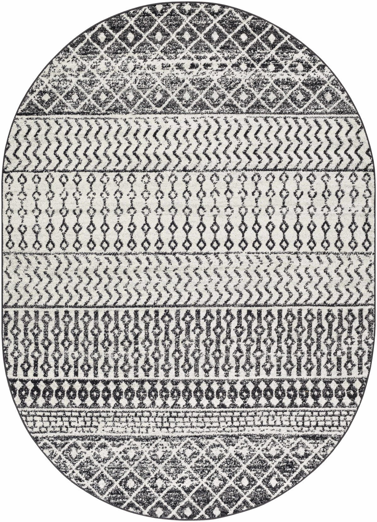 Hauteloom Constantinople CON Black Machine Made Polypropylene Rug