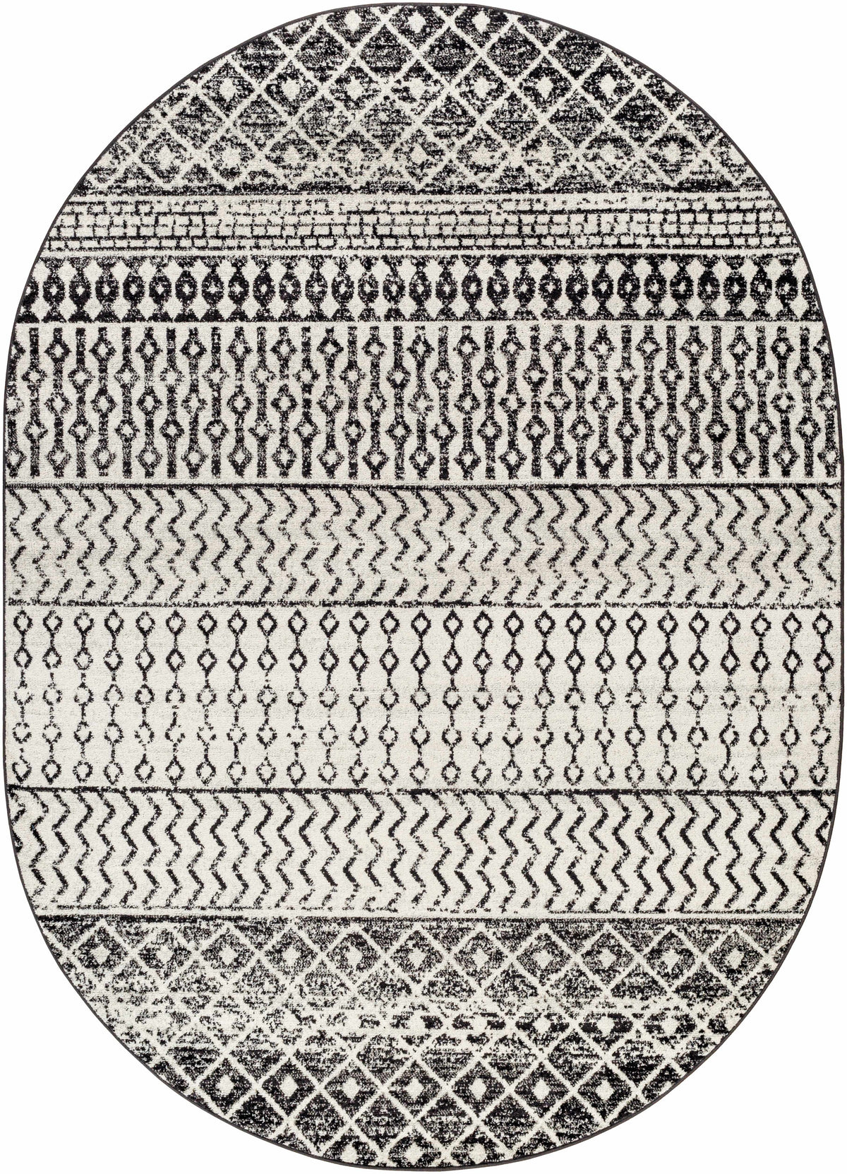 Hauteloom Constantinople CON Black Machine Made Polypropylene Rug