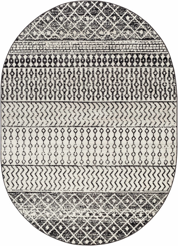 Hauteloom Constantinople CON Black Machine Made Polypropylene Rug