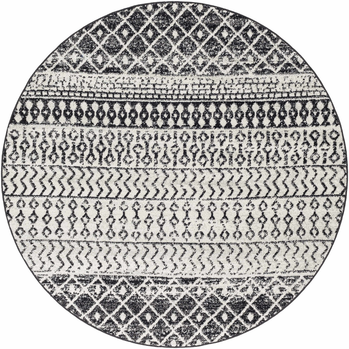 Hauteloom Constantinople CON Black Machine Made Polypropylene Rug