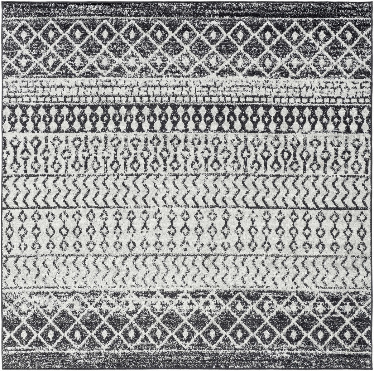 Hauteloom Constantinople CON Black Machine Made Polypropylene Rug