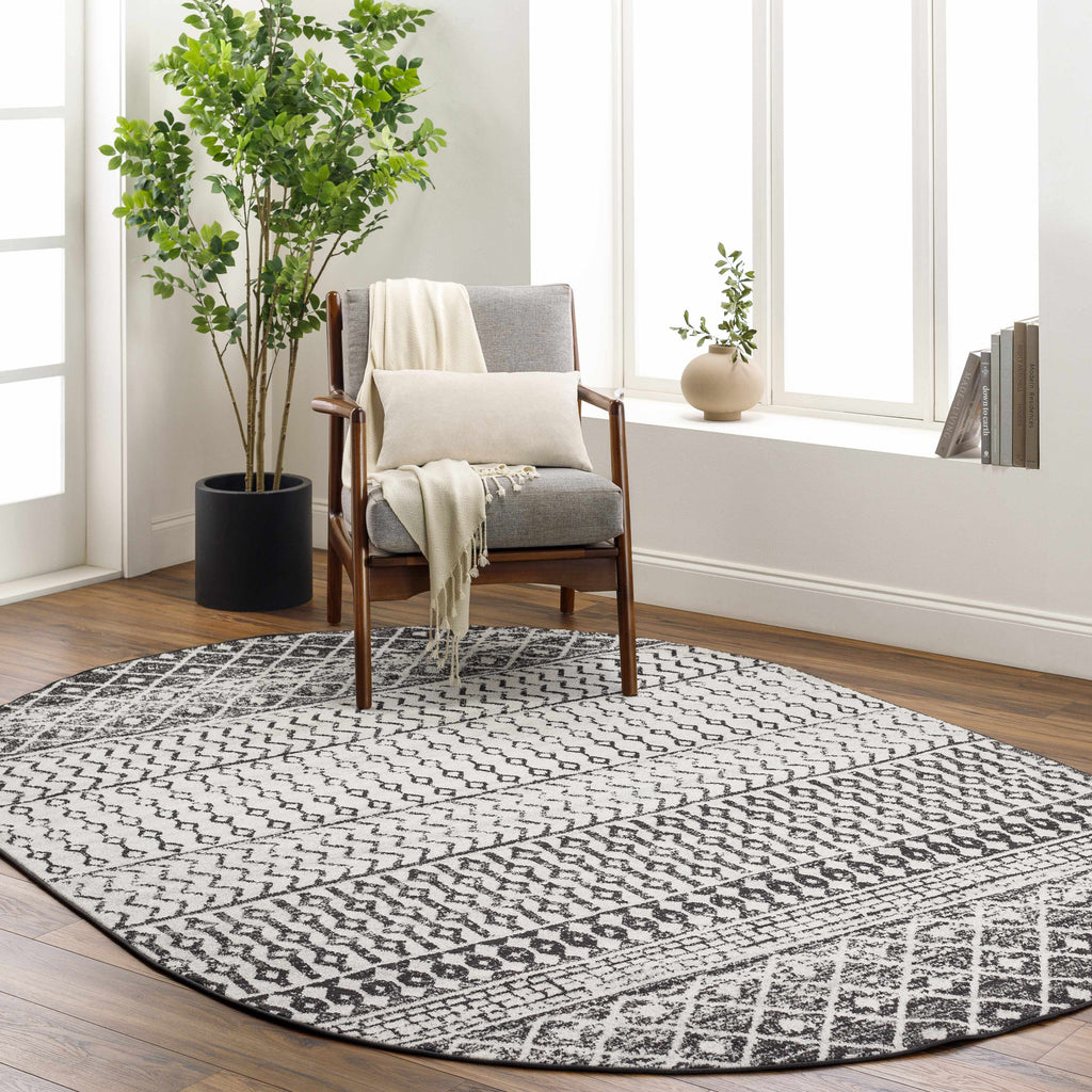 Hauteloom Constantinople CON Black Machine Made Polypropylene Rug