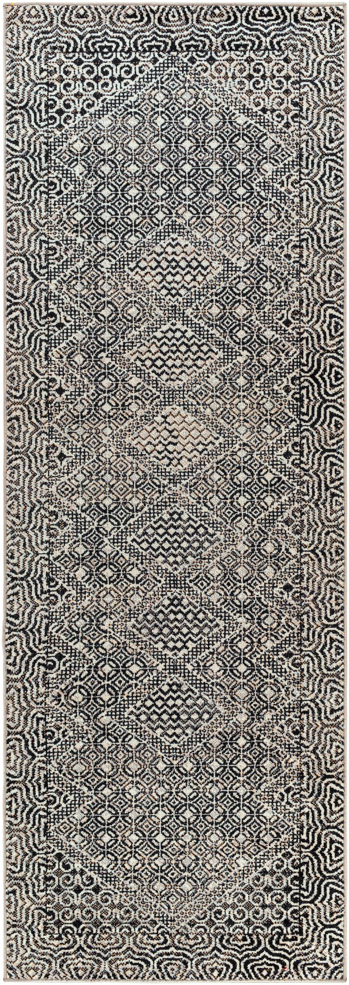 Hauteloom Consuelo CONSU Black Machine Made Polyester Rug