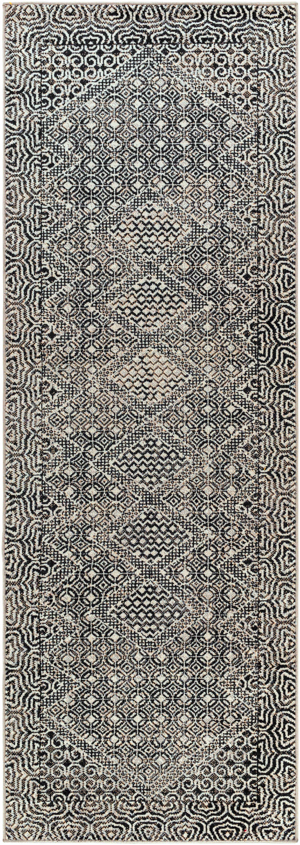 Hauteloom Consuelo CONSU Black Machine Made Polyester Rug