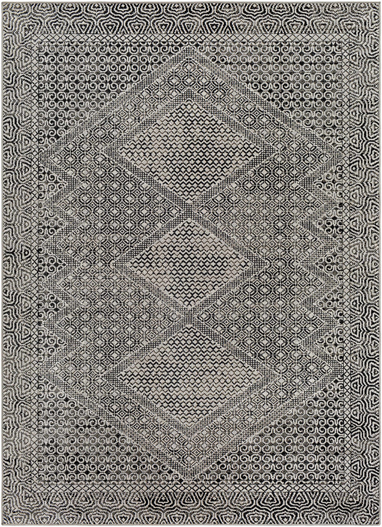 Hauteloom Consuelo CONSU Black Machine Made Polyester Rug