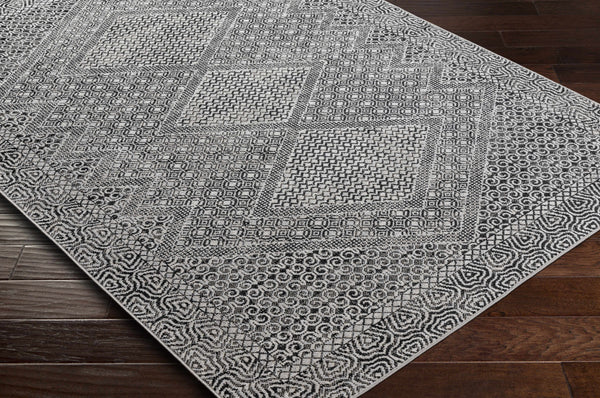 Hauteloom Consuelo CONSU Black Machine Made Polyester Rug
