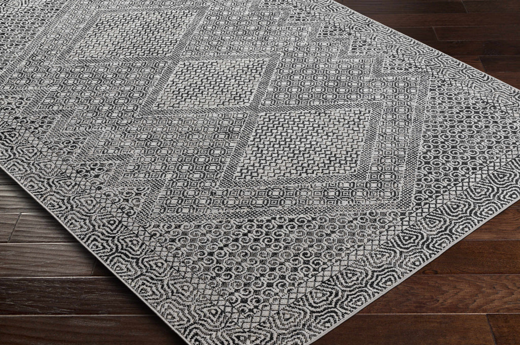 Hauteloom Consuelo CONSU Black Machine Made Polyester Rug