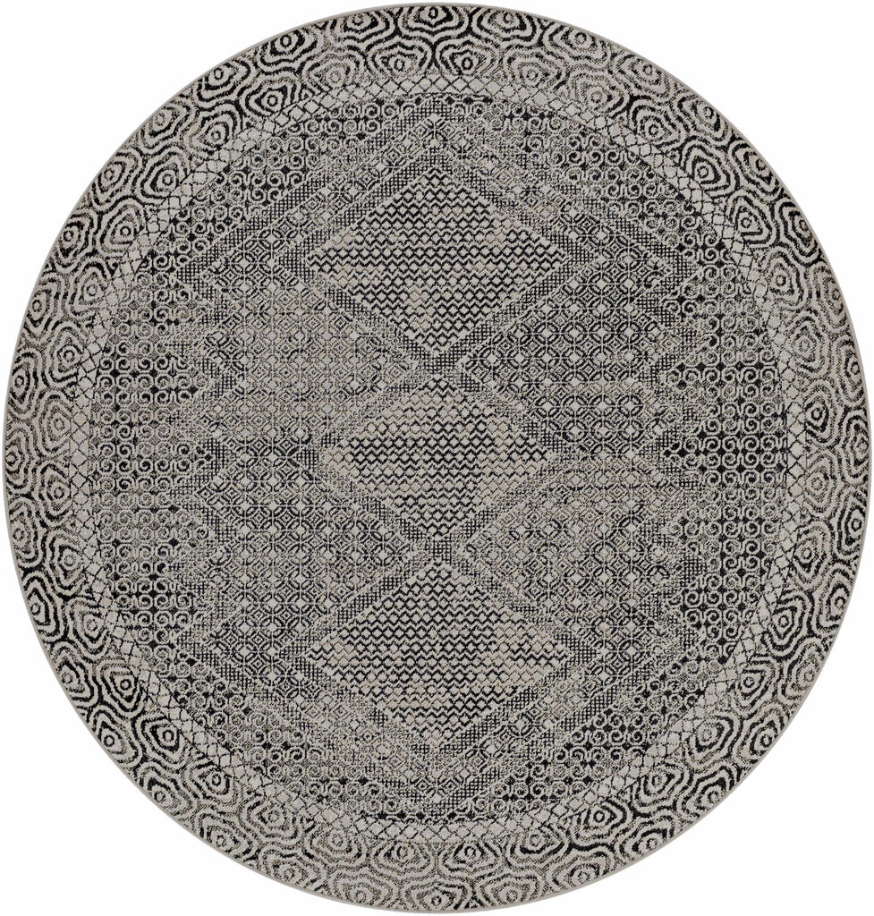 Hauteloom Consuelo CONSU Black Machine Made Polyester Rug