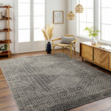 Hauteloom Consuelo CONSU Black Machine Made Polyester Rug