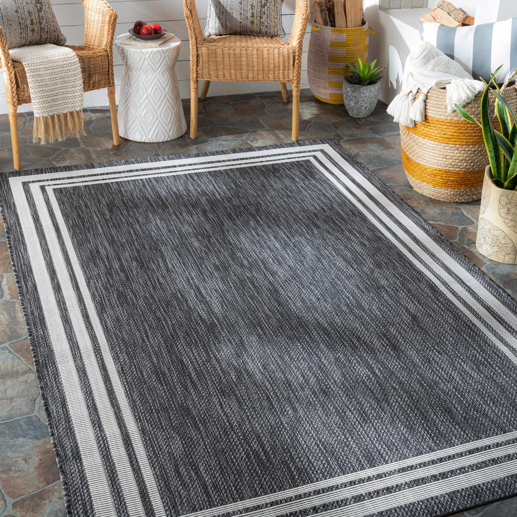 Hauteloom Coonamble COONA Charcoal Machine Made Polypropylene Rug