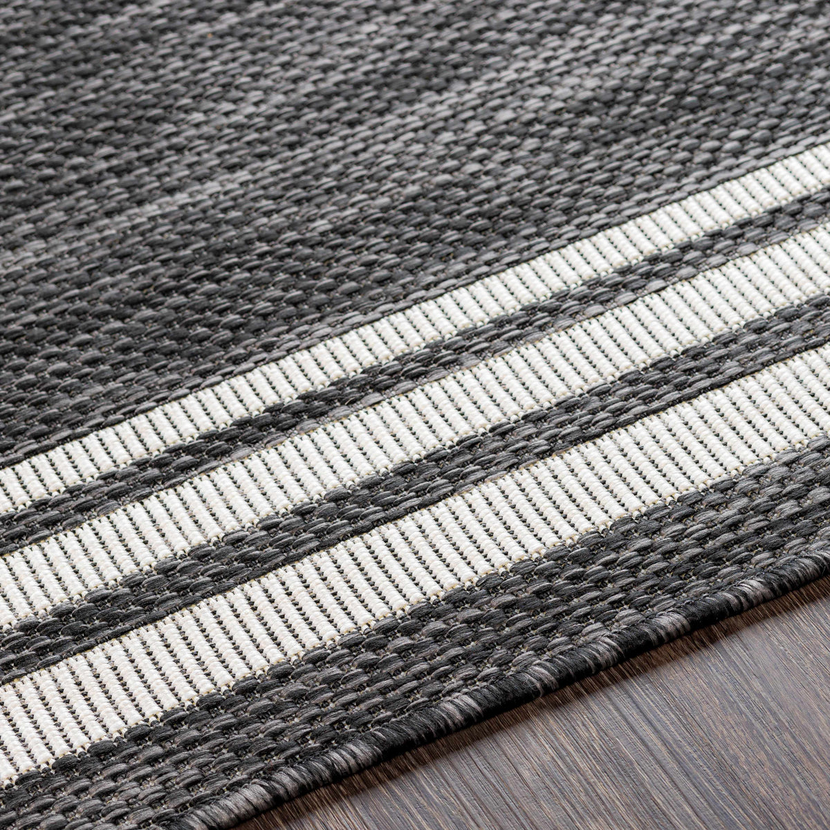 Hauteloom Coonamble COONA Charcoal Machine Made Polypropylene Rug
