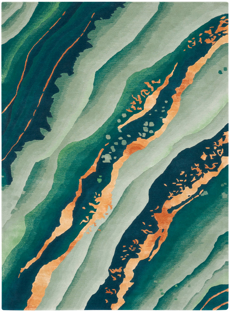 nourison prismatic prs30 emerald rug