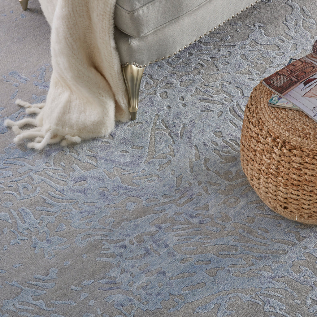 nourison silk shadows sha18 grey blue rug